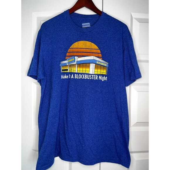 Mens Vintage Blockbuster Movie Store T Shirt Sz Large L - Picture 1 of 4